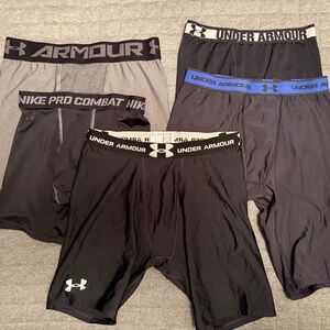 Under Armour and Nike Men's Compression Shorts XL
